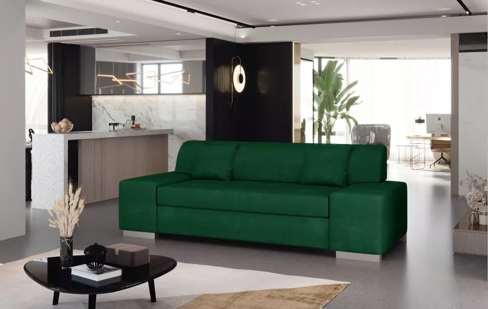 Dīvāns Porto 3S Premium standard · Zaļš · 90 × 210 × 98 cm
