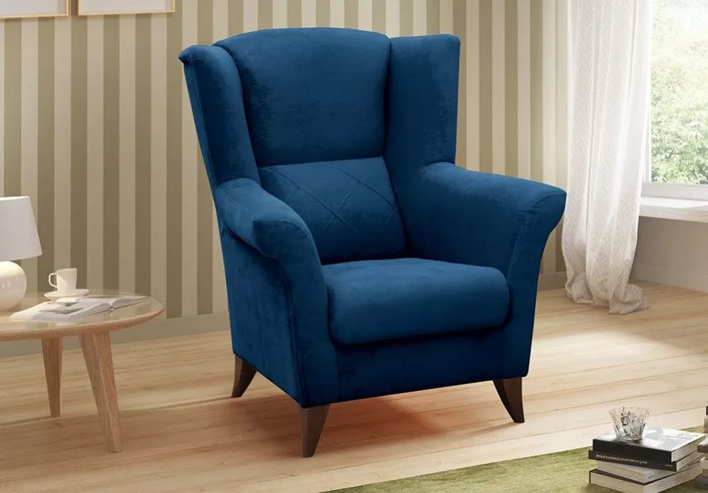 Mīksts krēsls Kent Comfort Standard Sēdvietas dziļums: 50 cm, · Zils · 94 × 75 × 105 cm