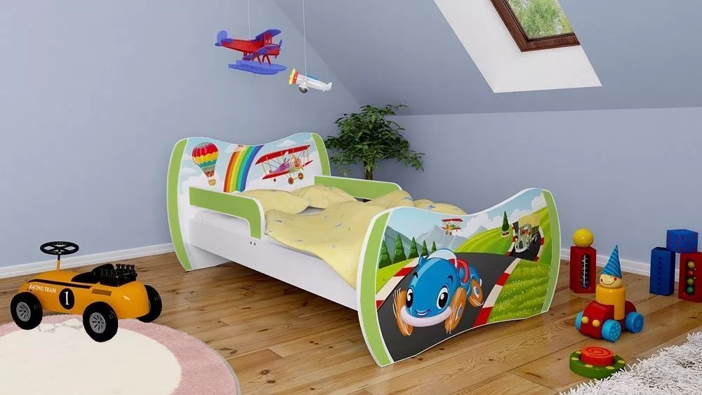 Bērnu gulta Dream L03 160x80 DM30 ar stelāžu Guļamvietas platums: 80 cm, Guļamvietas garums: 160 cm, · 104 × 164 × 71 cm
