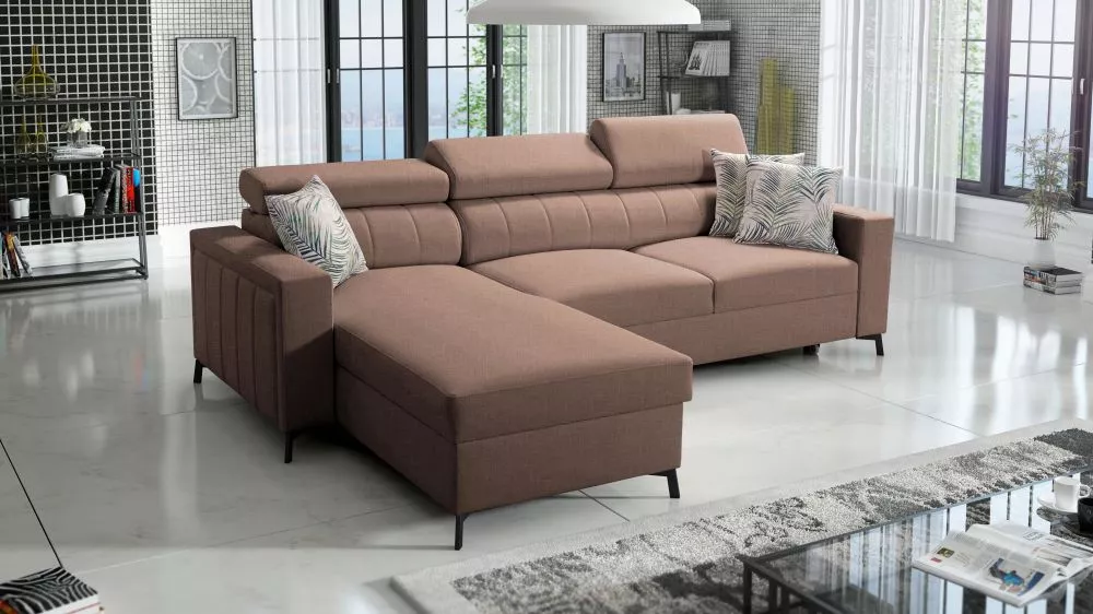 Dīvāns Baltico 1 Maxi Premium Standard · Gaiši brūns · 183 × 267 × 83 cm