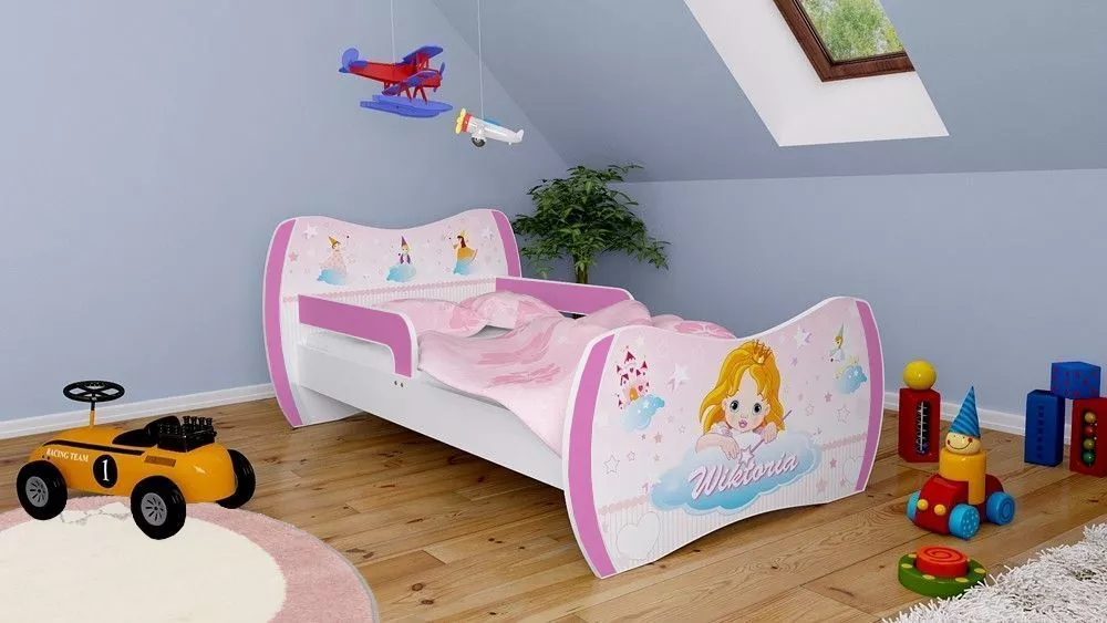 Bērnu gulta Dream L05 180x90 DM22 ar stelāžu Guļamvietas platums: 90 cm, Guļamvietas garums: 180 cm, · 114 × 184 × 71 cm