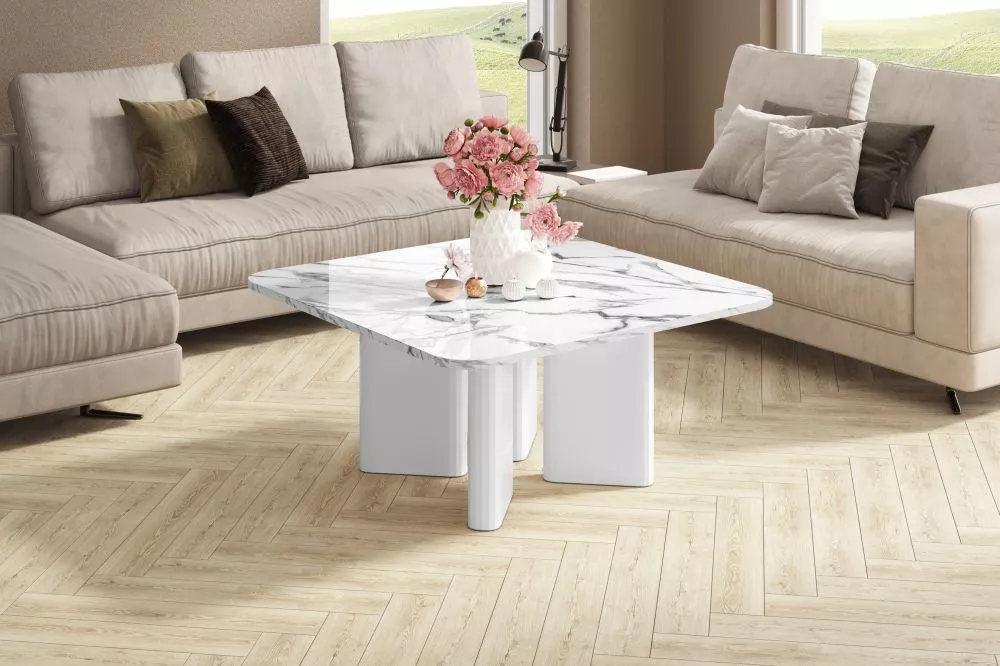Žurnālgalds Diverso Gloss Korpusa krāsa: balts marmors, · 80 × 80 × 50 cm