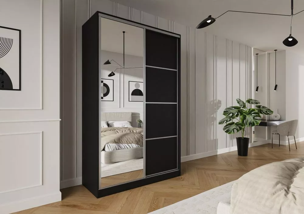 Skapis Trend 6 · Melns · 150 × 60 × 245 cm