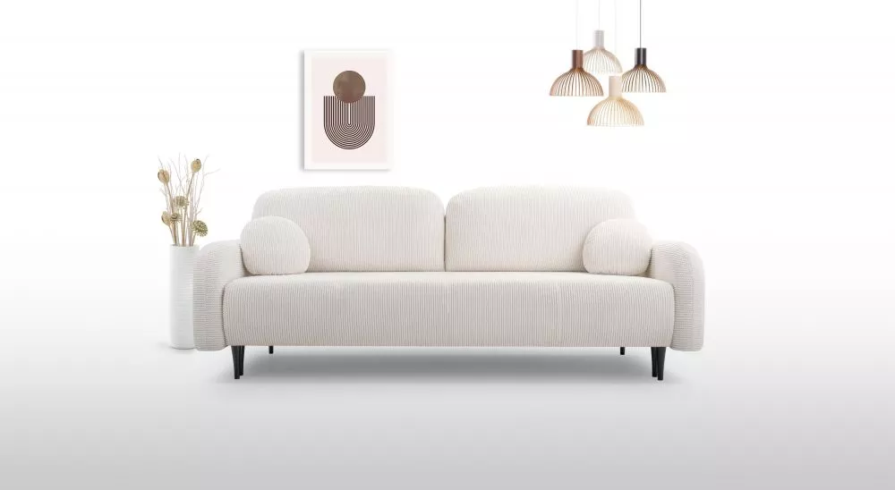 Dīvāns Cloud 3S standard · Gaišais krēms · 120 × 230 × 95 cm