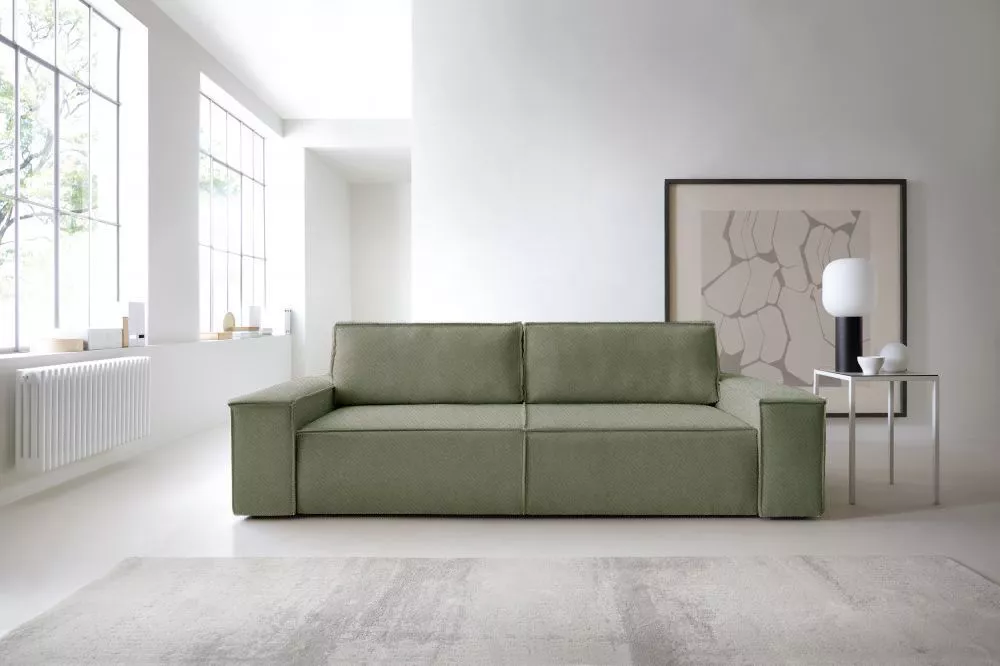 Dīvāns Fiord Sofa standard · Olīvu · 102 × 257 × 85 cm