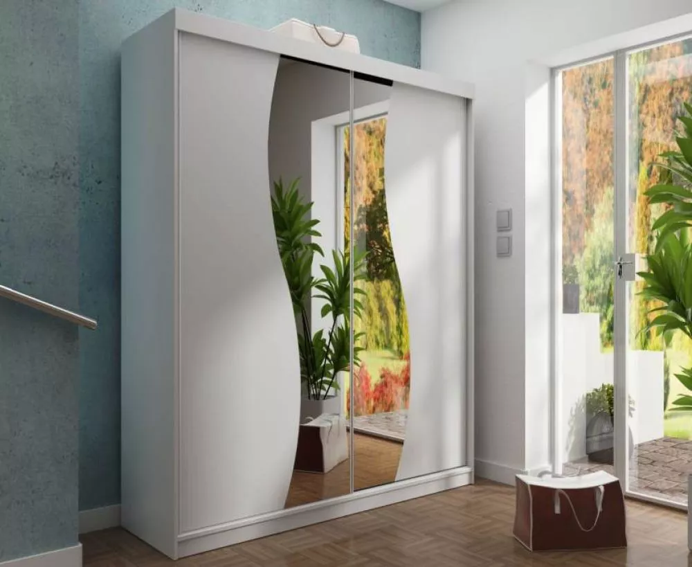 Skapis Top 8 ar LED · Balts · 150 × 62 × 200 cm