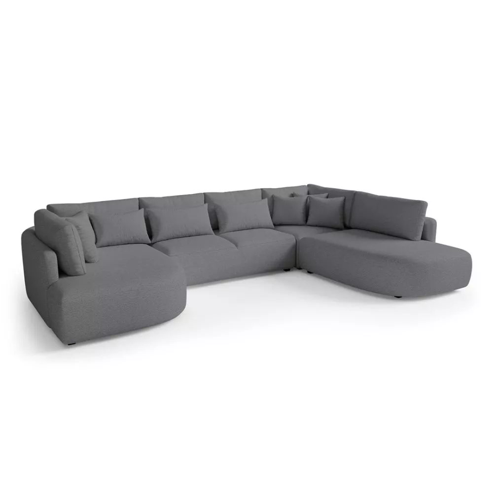 Dīvāns Jacobs U Standard · Tumši pelēks · 245 × 380 × 85 cm