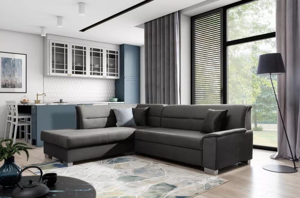 Dīvāns Bergen Premium standard · Tumši pelēks · 208 × 250 × 87 cm