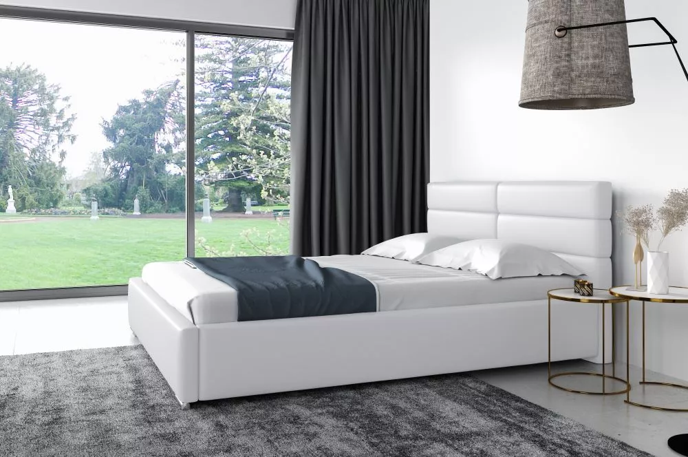 Gulta Lorien standard ar stelāžu Guļamvietas platums: 140 cm, Guļamvietas garums: 200 cm, stelāžas tips: metāla, · Balts