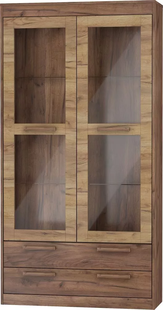 Grāmatu skapis Maximus MXS 44 · Tobaco ozolos + zelta ozols · 100 × 33.4 × 193 cm