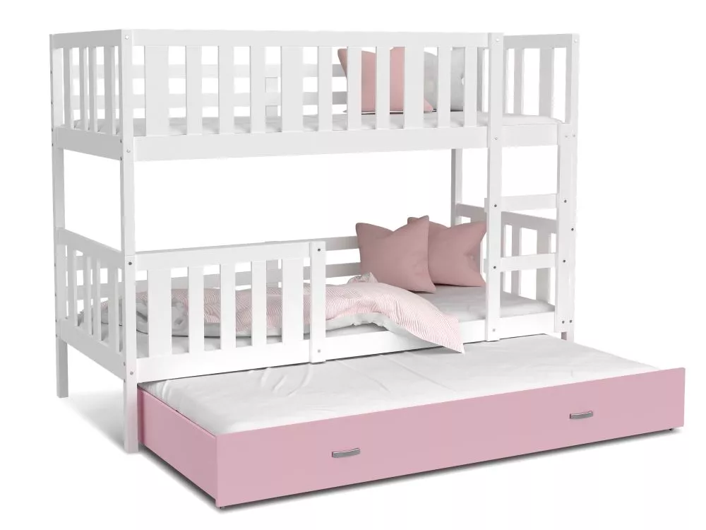 Bērnu gulta Nemo 3 MDF 80x190 ar stelāžām Guļamvietas platums: 80 cm, Guļamvietas garums: 190 cm, · 86 × 198 × 158 cm