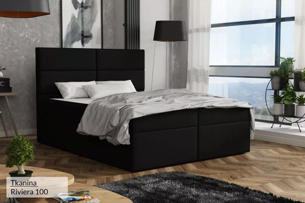 Gulta Zeo Premium Standard Guļamvietas platums: 180 cm, Guļamvietas garums: 200 cm, · Melns · 182 × 210 × 120 cm