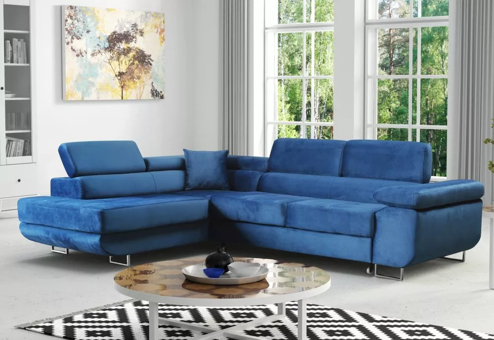Dīvāns Blau L Standard · Zils · 200 × 270 × 90 cm