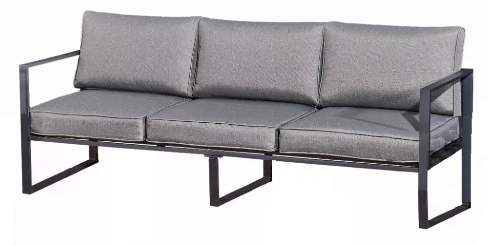 Terases mēbeles Mostrare Sofa Korpusa krāsa: tumši pelēks, Elementu krāsa: pelēks, · 204 × 67 × 63 cm