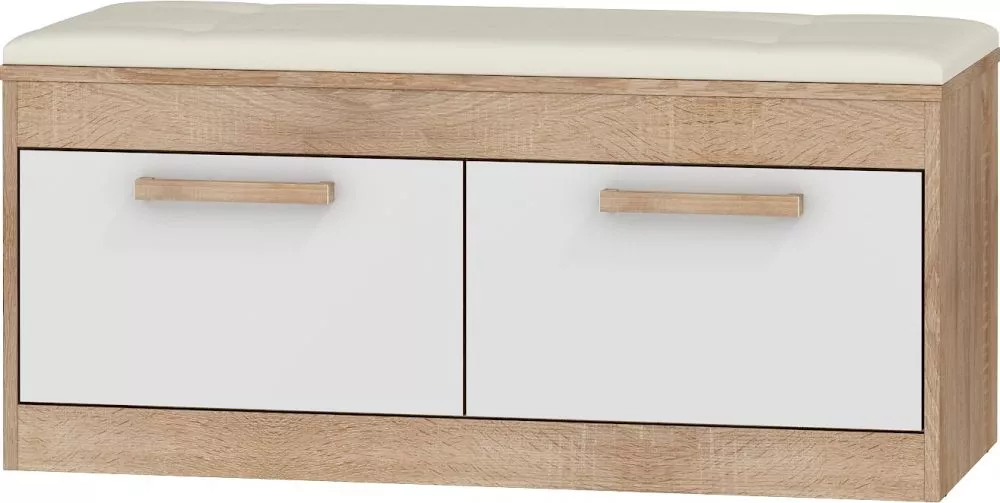 Apavu plaukts Maximus MXS 38 · Sonoma + balts spīdums · 100 × 45.2 × 41.1 cm