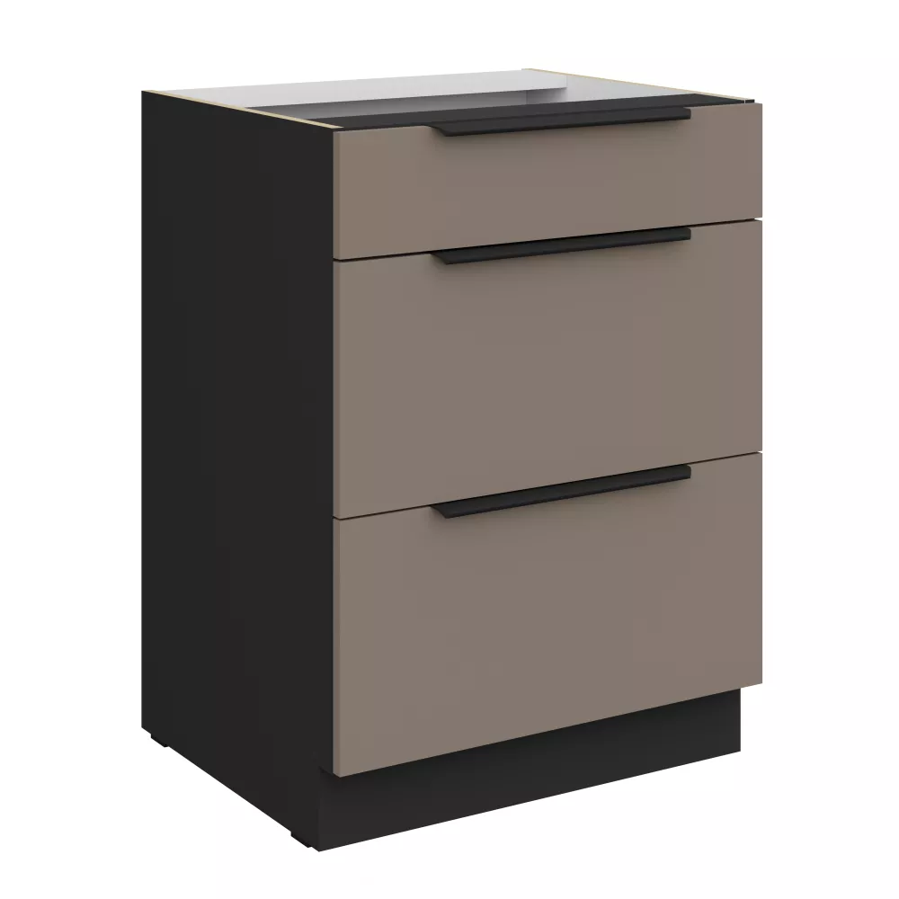 Virtuves skapis Aria Sandgrau 60 D 3S BB