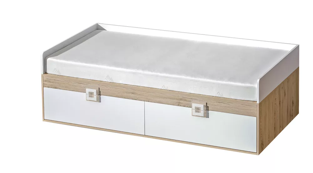 Bērnu gulta Nico 14 90x200 ar stelāžu Guļamvietas platums: 90 cm, Guļamvietas garums: 200 cm, · 94 × 204 × 64 cm