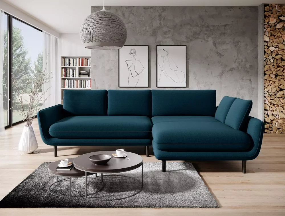 Dīvāns Solano Premium Standard · Tumši zils · 167 × 260 × 83 cm