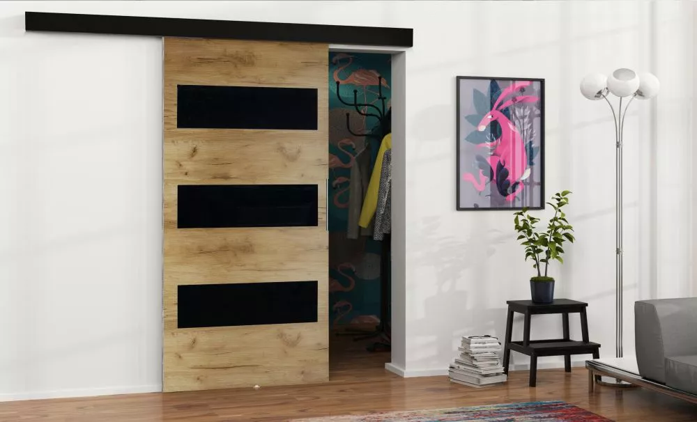 Bīdāmās durvis Malibu M-2 · Ozols craft zelts · 96 × 205 cm