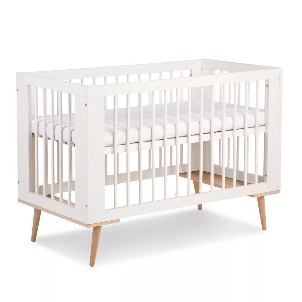 Bērnu gultiņa Sofie 120x60 ar stelāžu Guļamvietas platums: 60 cm, Guļamvietas garums: 120 cm, · Balts · 65.5 × 124 × 88 