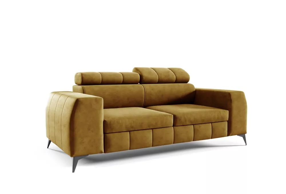 Dīvāns London 2 Relax standard · Dzeltens · 100 × 208 × 83 cm