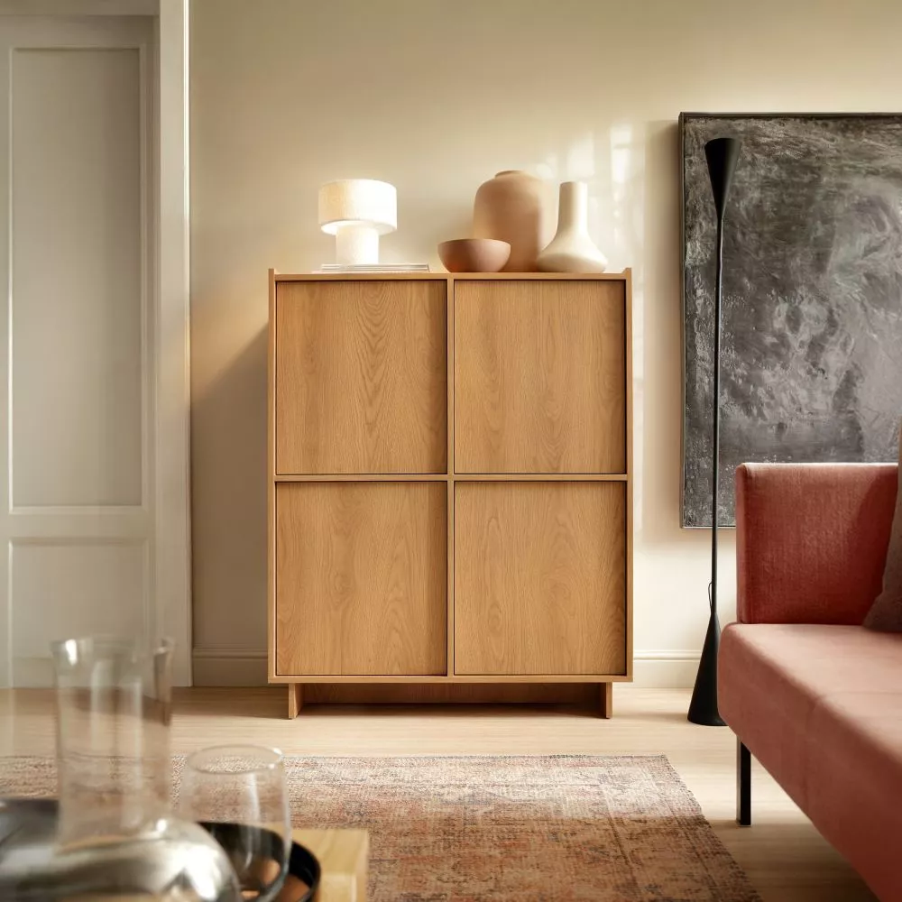 Kumode Yasumi KW98 · Karameļu ozols · 98 × 39 × 124 cm