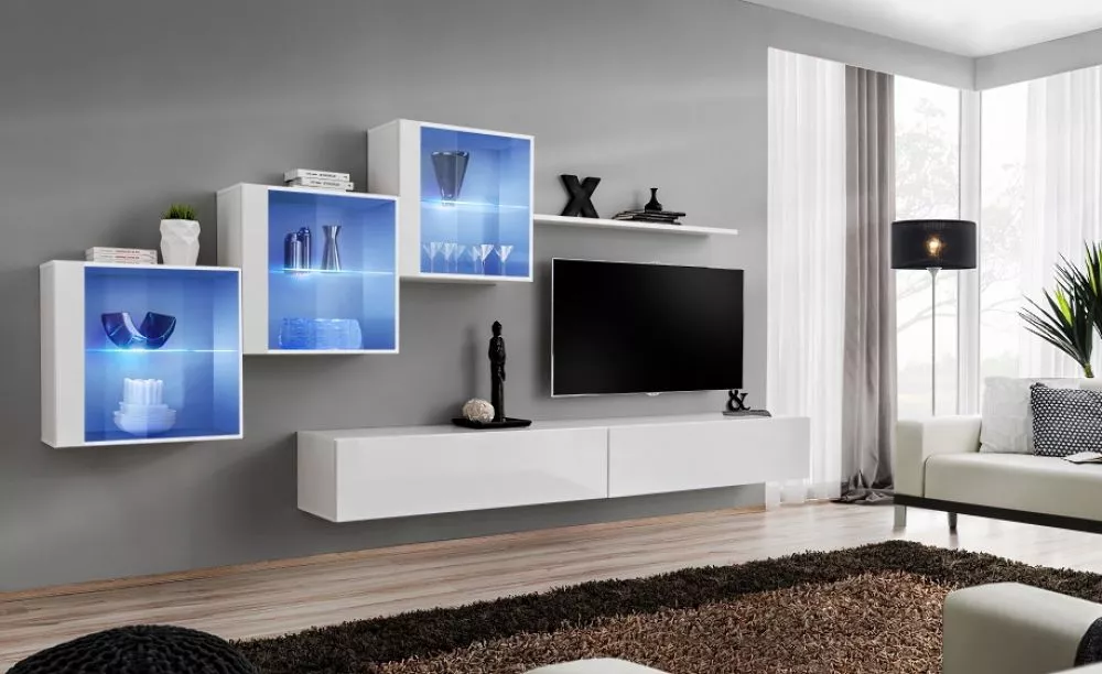 Sekcija Switch 20 · Balts · 310 × 40 × 180 cm