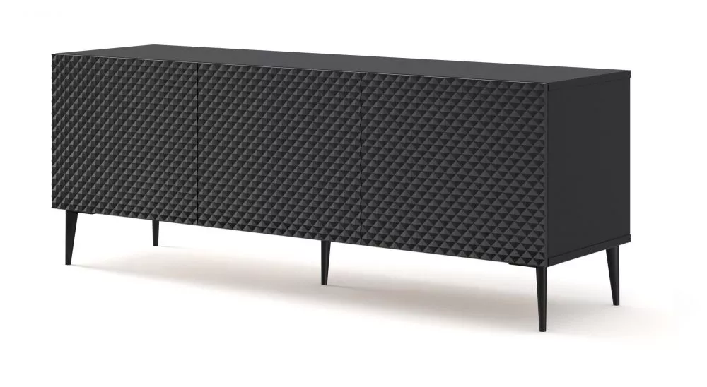 TV tumba Ravenna C Black RTV 3D · Melns · 149.7 × 41.8 × 55.8 cm