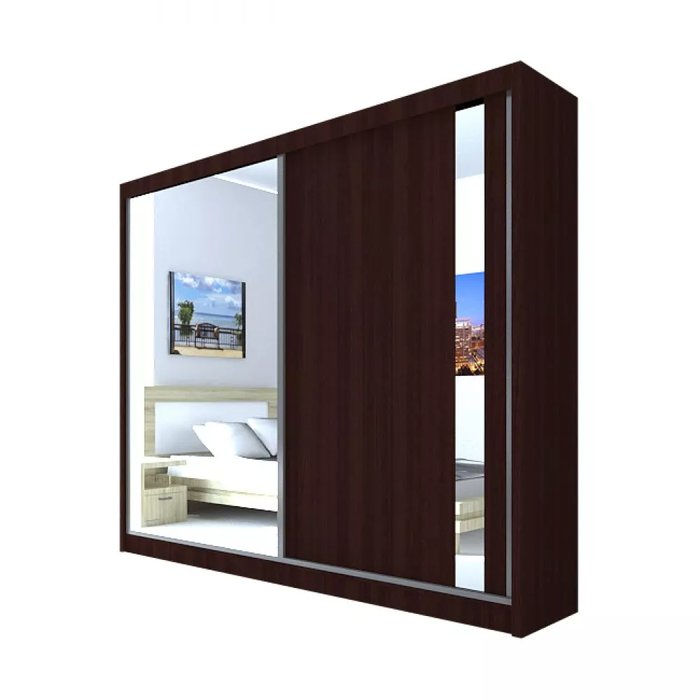 Skapis Gracja ar LED · Venge · 200 × 61 × 216 cm
