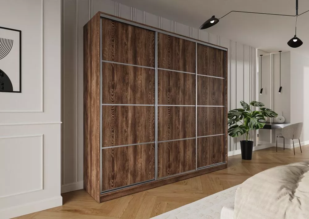 Skapis Trend 3 · Kastanis · 275 × 60 × 245 cm