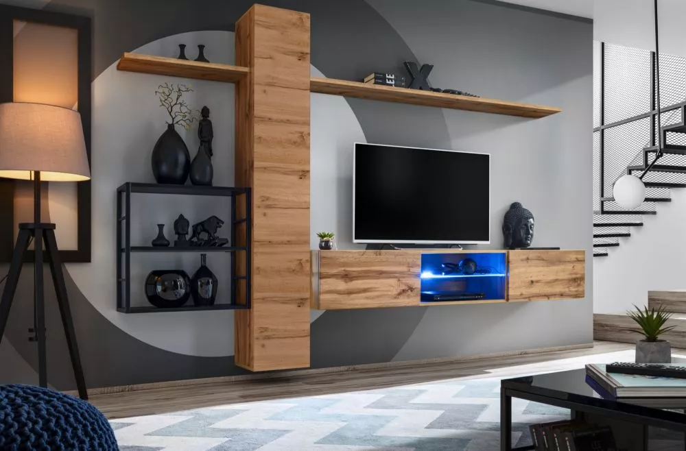 Sekcija Switch M5 · Ozols votāns · 270 × 40 × 180 cm