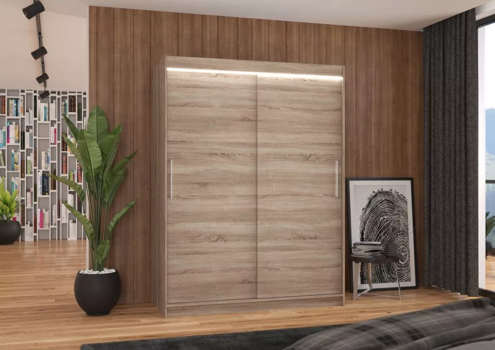Skapis Denver ar LED · Trifele · 150 × 58 × 200 cm