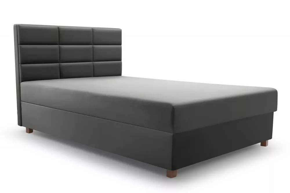 Gulta Piano 2 Boxspring Standard Guļamvietas platums: 120 cm, Guļamvietas garums: 186 cm, · Pelēks · 122 × 196 × 98 cm