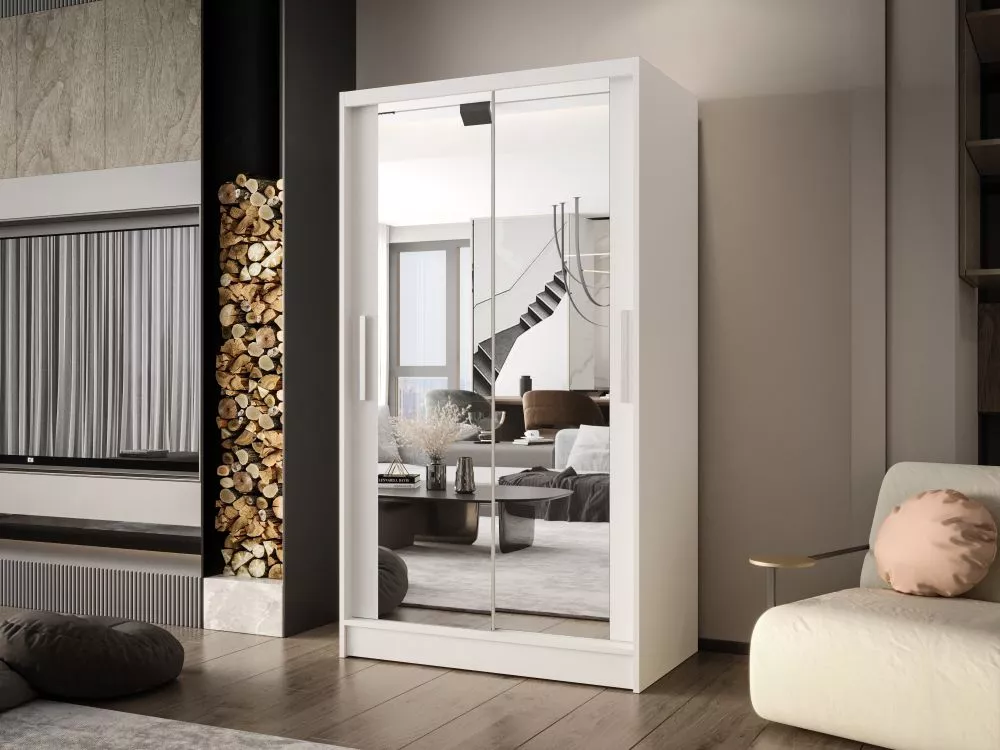 Skapis Chicago 7 · Balts · 100 × 58 × 200 cm