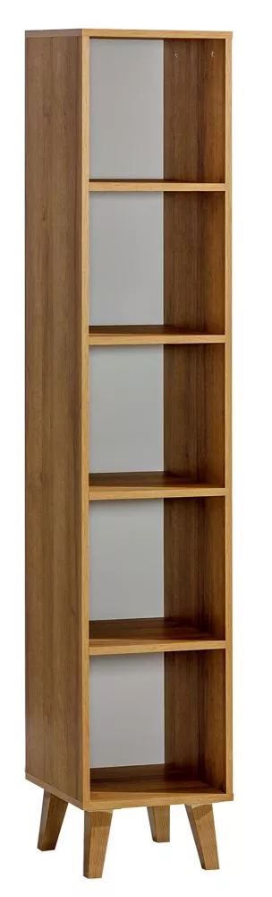 Plaukts Werso W4 · Antracīts + ozols riviera + balts · 35 × 180.8 × 38 cm