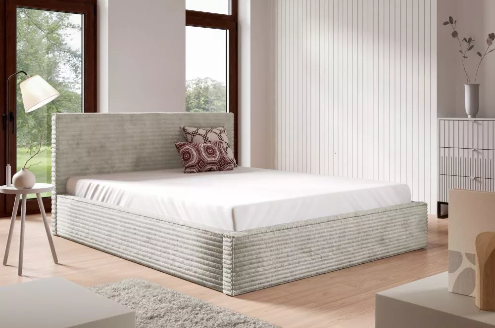 Gulta PK37 Basic ar stelāžu Guļamvietas platums: 160 cm, Guļamvietas garums: 200 cm, stelāžas tips: koka, · Bēši pelēks 