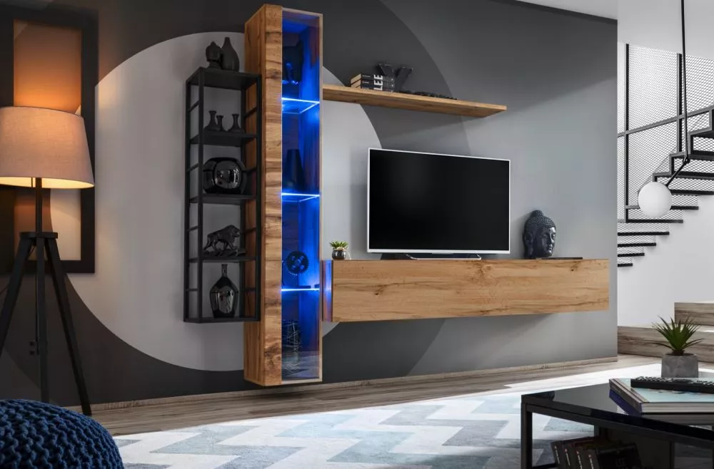 Sekcija Switch M7 · Ozols votāns · 240 × 40 × 180 cm