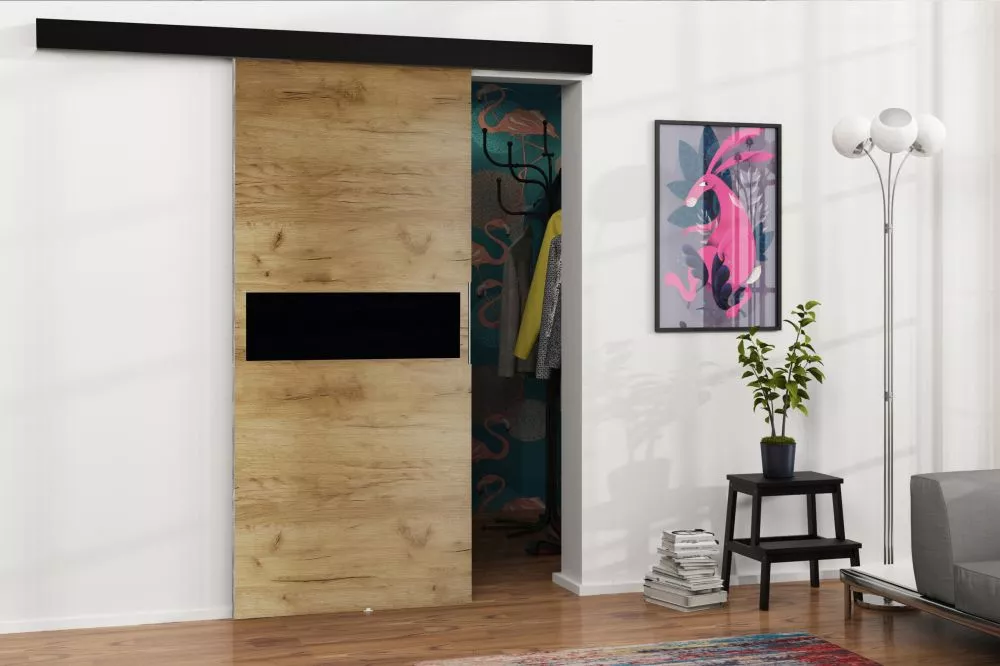 Bīdāmās durvis Malibu M-4 · Ozols craft zelts · 86 × 205 cm