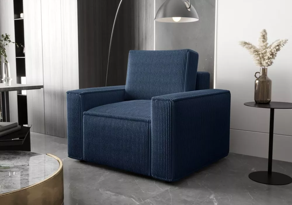 Mīksts krēsls Ambro 1S standard · Zila · 102 × 90 × 85 cm