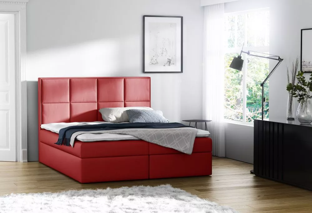 Gulta Galaxy standard ar stelāžu Guļamvietas platums: 140 cm, Guļamvietas garums: 200 cm, · Sarkans · 140 × 213 × 120 cm