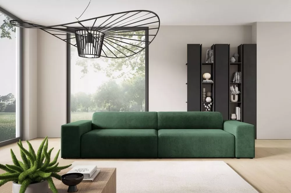 Dīvāns Modullo 2S Premium Standard · Tumši zaļš · 104 × 296 × 70 cm