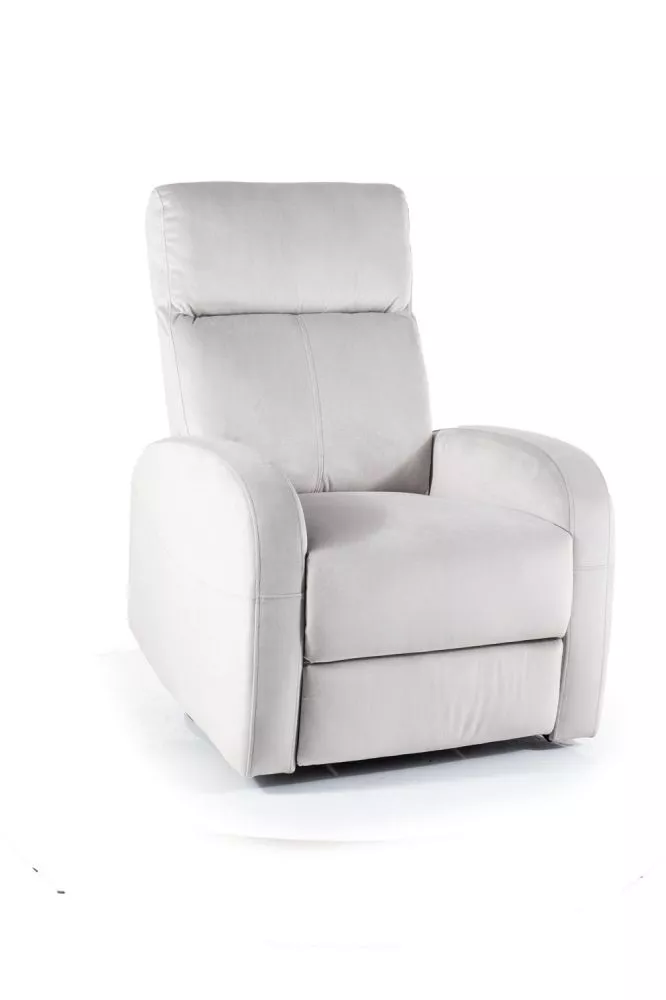 Krēsls Olimp Comfort Velvet · Gaiši pelēks · 101 × 72 × 160 × 55 cm
