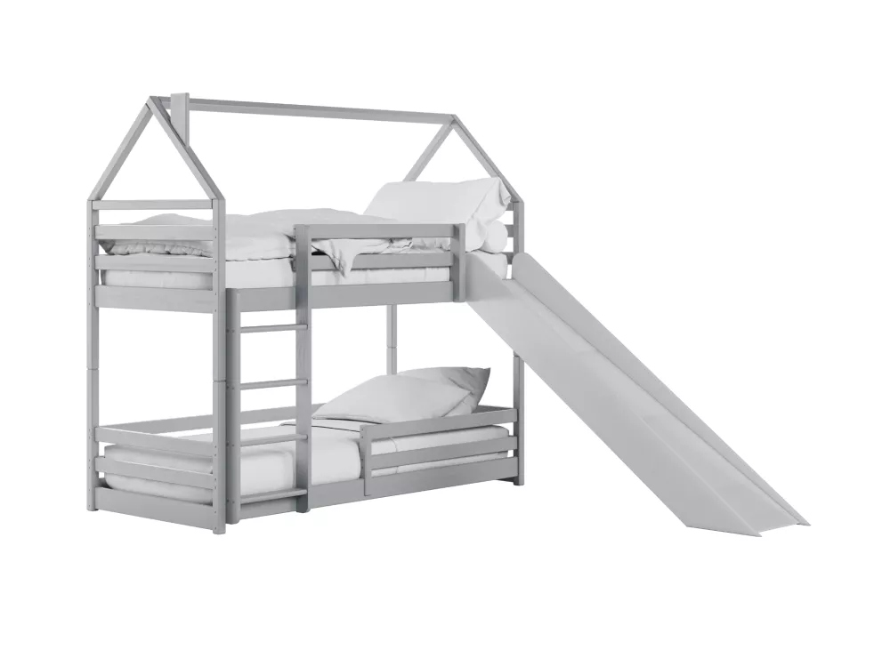 Bērnu gulta Play ar stelāžām Guļamvietas platums: 80 cm, Guļamvietas garums: 200 cm, · Pelēks · 238 × 208 × 175 cm