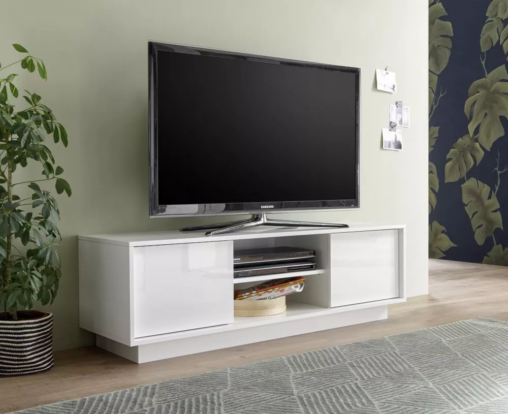 TV tumba Ice Carrara RTV · Balts · 139 × 43 × 44 cm
