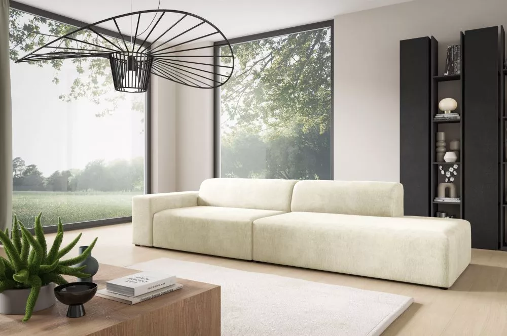 Dīvāns Modullo 2S Long Premium Standard · Gaiši bēšs · 104 × 308 × 70 cm