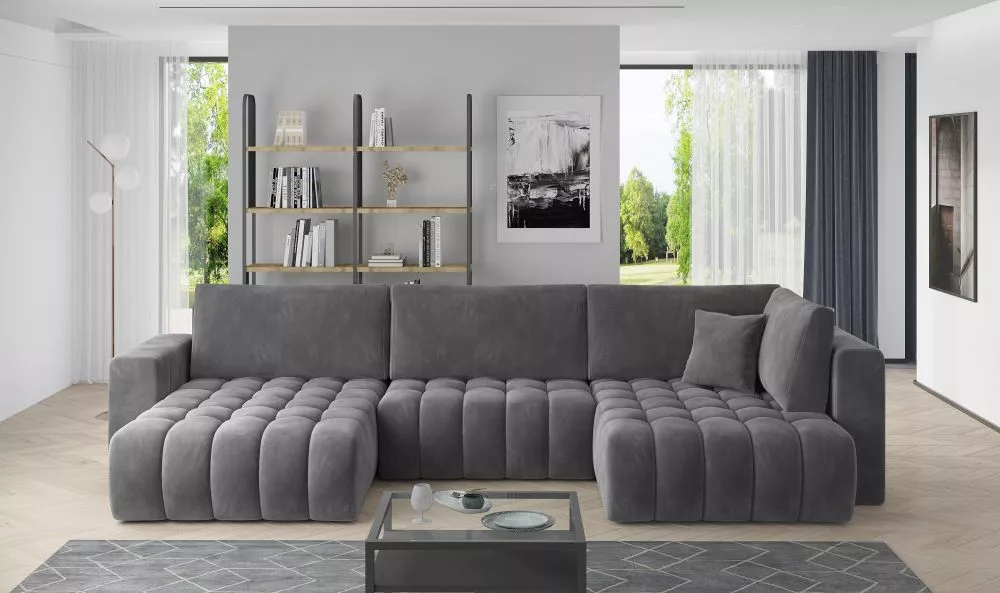 Dīvāns Bonito standard · Tumši pelēks · 170 × 350 × 85 cm