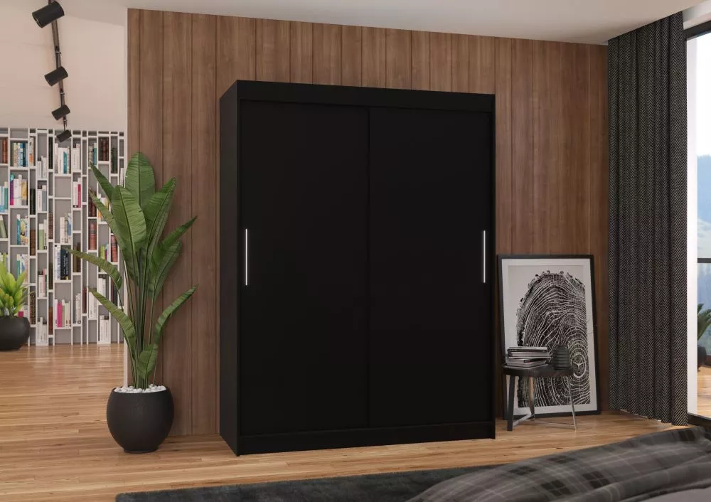 Skapis Denver Basic · Melns · 150 × 58 × 200 cm