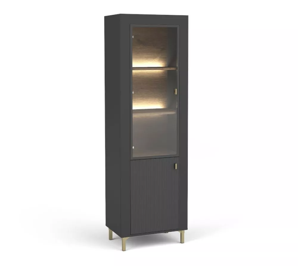 Sekcija Mossa MO3 ar LED Korpusa krāsa: melns, · 60 × 40 × 193.6 cm