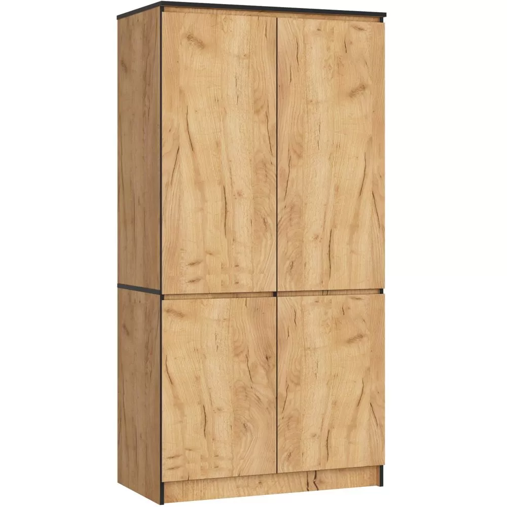 Skapis S904D · Ozols kraft · 90 × 50 × 180 cm