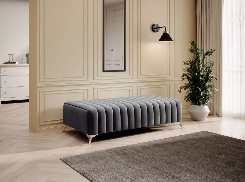 Pufs Laurence P Premium Standard Auduma numurs: Nube 05, · Tumši pelēks · 132 × 36 × 64 cm